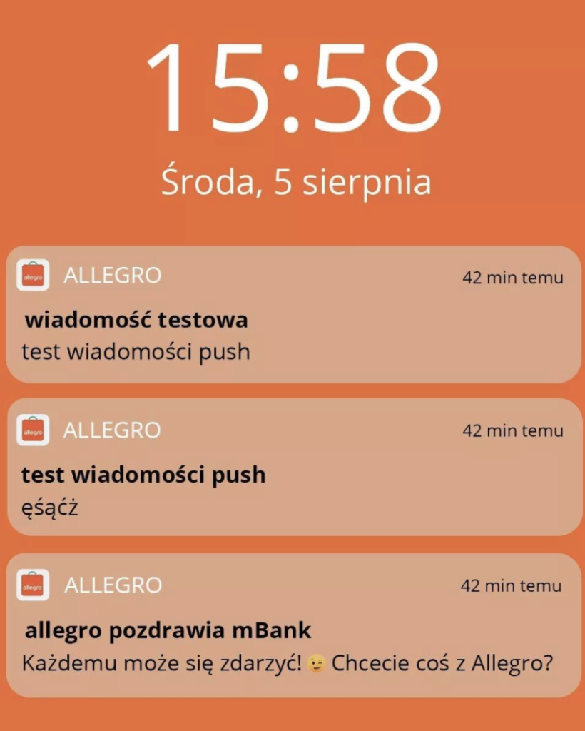kryzys mbanku odpowiedzi innych marek - allegro