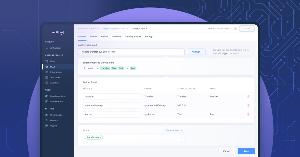 Z łatwością trenuj algorytmy NLU